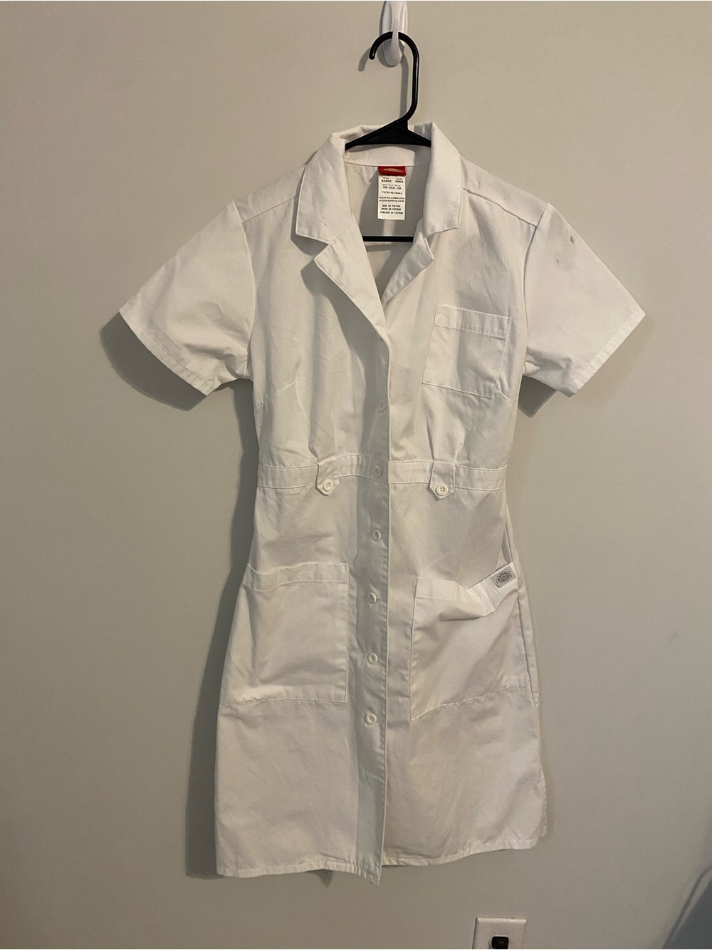 White scrub dress